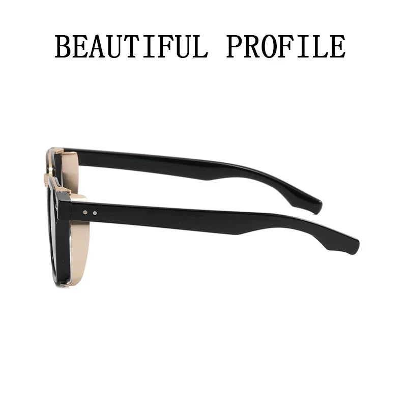 2023 Fashion Punk Sunglasses For Men Vintage Square Steampunk Glasses Luxury Sunglasses Women Trending Sonnenbrille Gafas De Sol