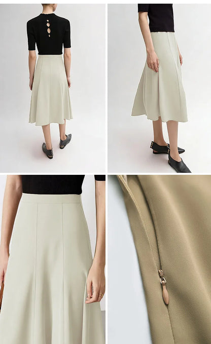 Women's Skirt 2026 Summer New Elegant Office Solid High Waist Mermaid Skirt Casual Loose Versatile Woman Clothes 12622093