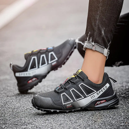 Men‘s Waterproof Hiking Shoes Outdoor Trainers Lace-up Climbing Shoes Women Trekking Sneakers Anti-slip Hunting Tactical Sneaker