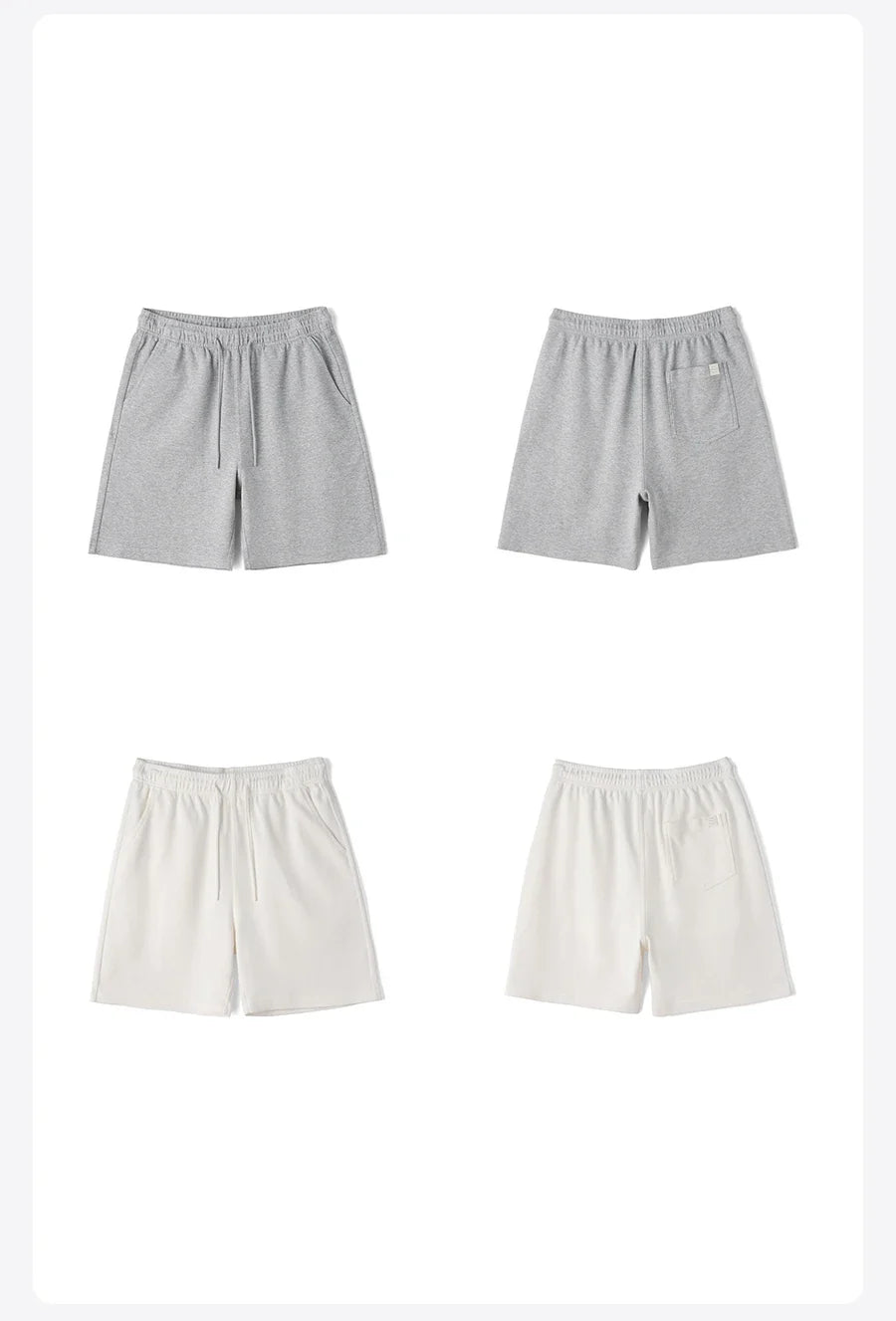 2026 Summer New 340g Twill Knit Men Shorts Casual Loose Fit Sweatpants Shorts Solid Color Breathable Jogger Shorts