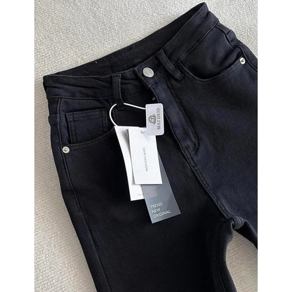 Y2K Loose Jeans Women Casual Trousers Baggy Denim Pants for Ladies Soft Stretch Waist Winter Thermal Fleece Lined Comfort Fit