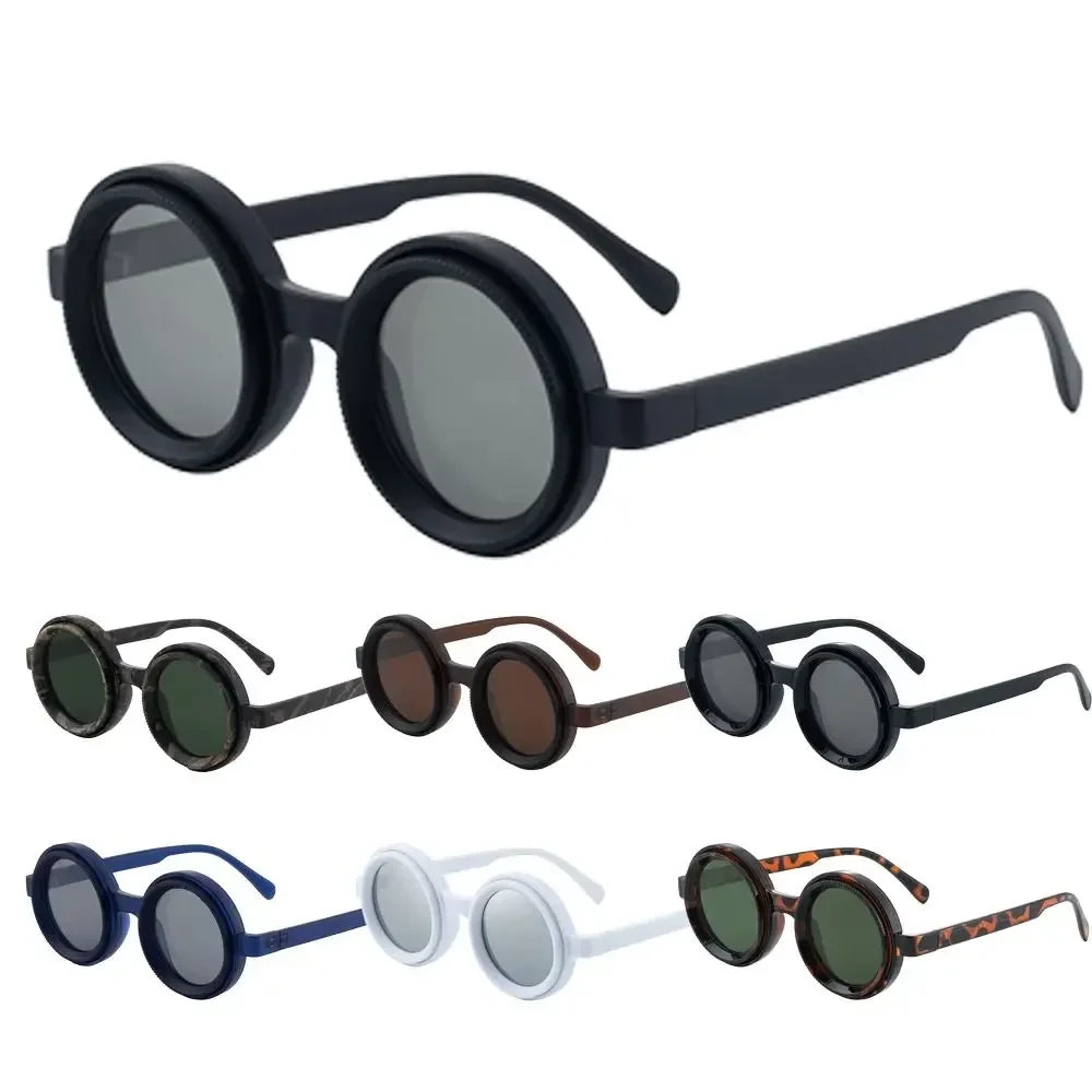 Fashion ND2-400 Adjustable Dimming Glasses 9 Level ND Filter Polarized Sunglasses UV400 Round Fishing Sunglasses Driving