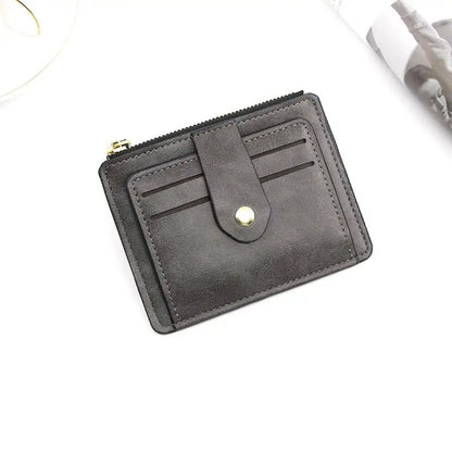 Porte-cartes de crédit de luxe petit pour homme, portefeuille fin en cuir pour homme avec porte-monnaie, pochette de marque pour homme et femme