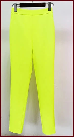 HIGH STREET Newest Fashion 2026 Designer Jacket Women Peak Strong Shoulder Double Breasted Long Blazer Fluorescein