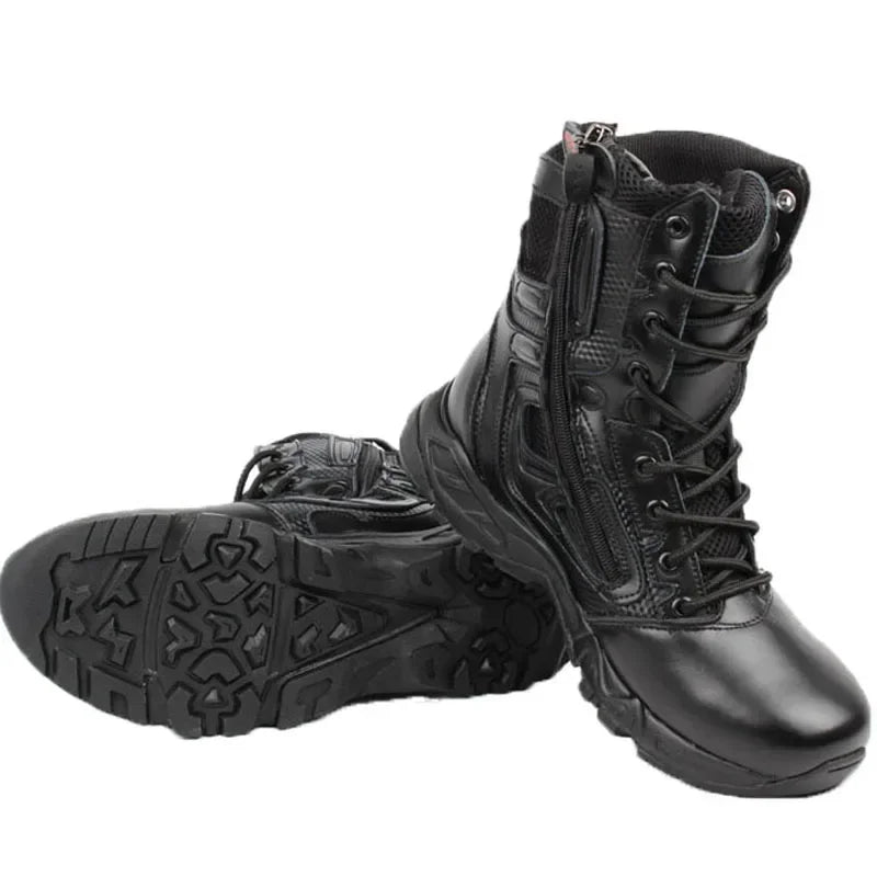 2025 Winter Tactical Boots Men Black Desert Safety Army Shoes Motorcycle Breathable Military Assault Combat Ankle Boots for Man