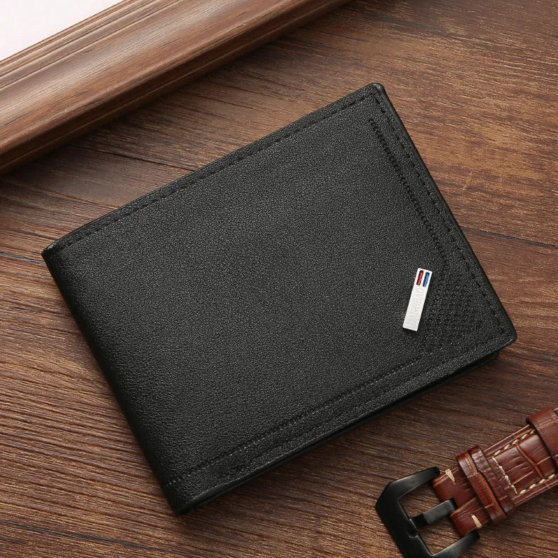 New Men Long Thin Slim Wallets Vintage Pu Leather Male Credit Card Holder Brown Money Purses Solid Simplicity Wallet For Man