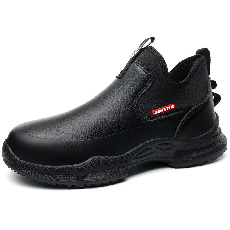 anti-skid kitchen work shoes non slip work waterproof boots lightweight Safety shoes for men chef work shoes leather sneakers