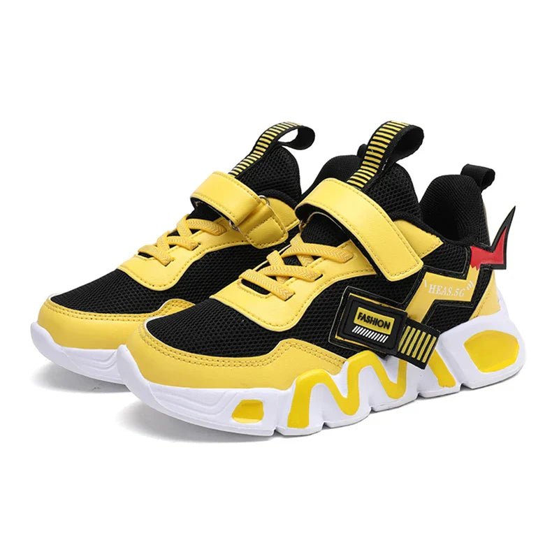 Cartoon Kids Boys Basketball Shoes Soft Sole Sneaker Outdoor Children Sports Running Shoes Non-slip Breathable Walking Sneaker
