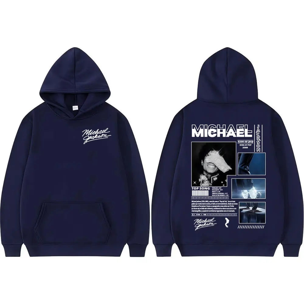 Michael Jackson King of Pop World Tour Hoodies Men Women Fashion Classic Oversized Hoodie High Quality Casual Fleece Sweatshirts