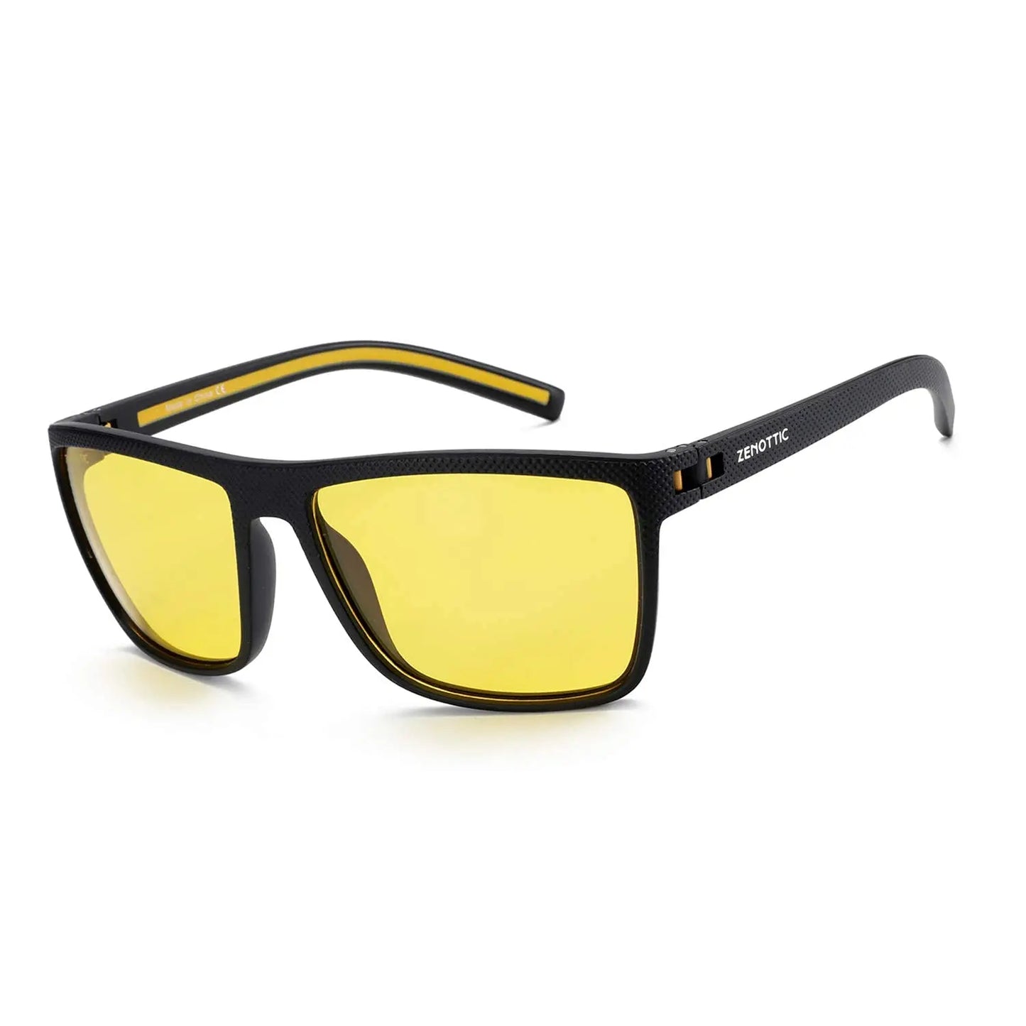 Retro Polarized Sunglasses for Men Lightweight TR90 Frame UV400 Protection Square Sun Glasses Night Vision Goggles