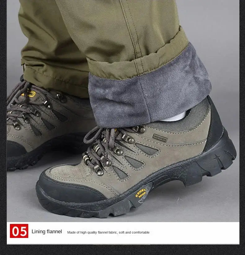 Tactical Fleece Pants Men Winter Outdoor Work Cargo Trousers Thicken Warm Baggy Long Trousers Male Multi-pocket Tactical Pants