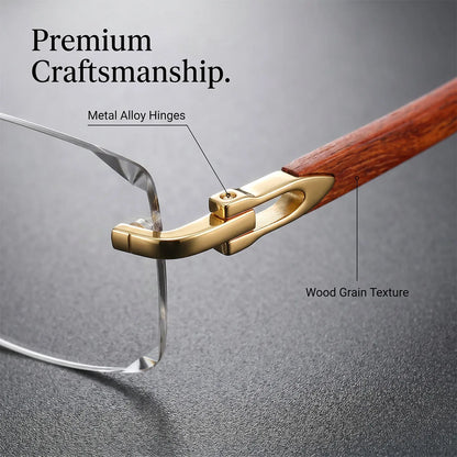 Photochromic Sunglasses Women Change Colour Rimless Sunglass Men Square Fashion Glasses UV400 Protection Wooden Shades Gafas