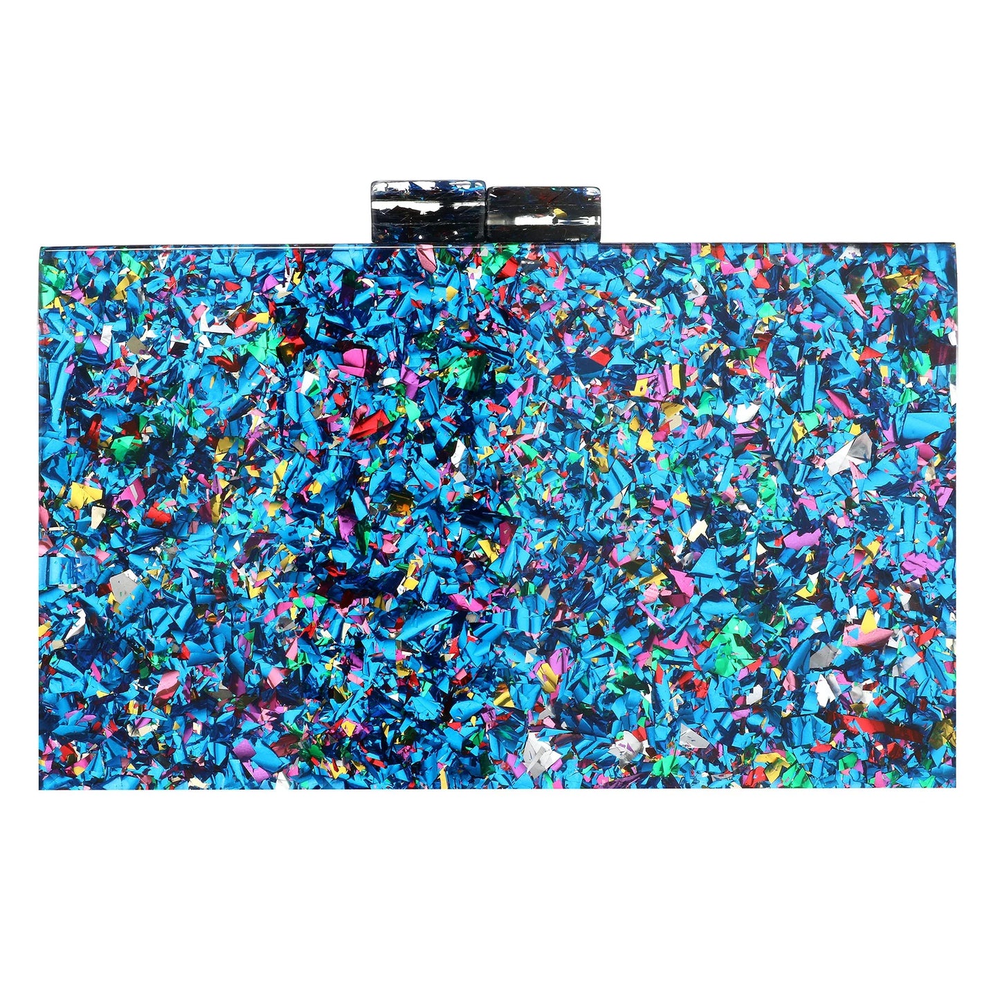 Women Handbags Evening Banquet Party Clutch Bag Rectangle Multicolor Geometric Trend Designed Acrylic Bags Chain Crossbody Bag