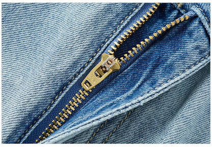 Semir Women Pants Denim Cotton Vintage Distressed Slit Wide Leg Curved Street Style Fashion Cool 2026 Summer Casual Wear Top