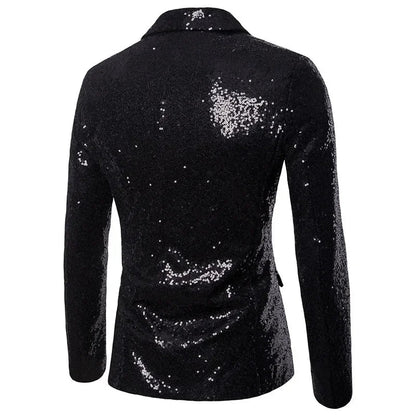 Men's Performance Jacket Gold Sequins Boutique High-end Men's Suits Blazer Korean Nightclub Wedding Host Suits Jacket Male