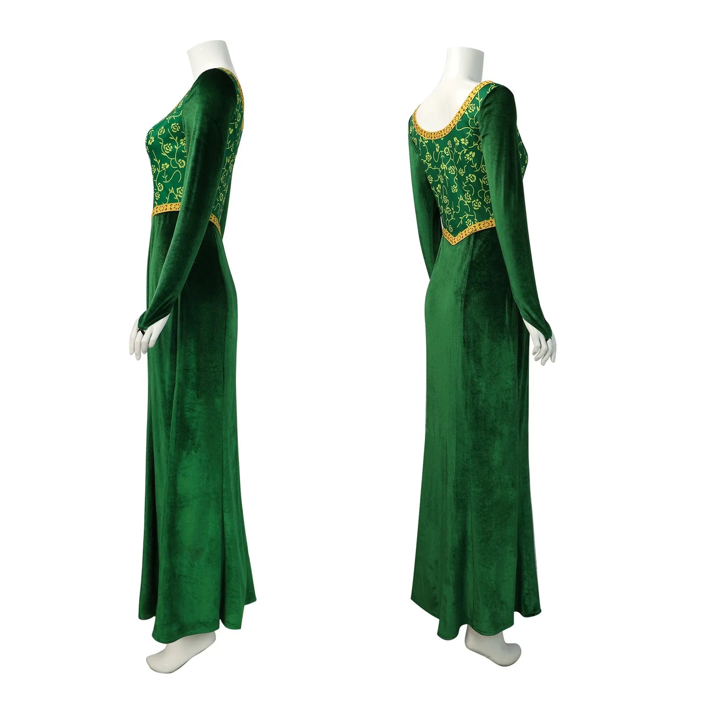 Anime Princess Green Dress Fiona Dress Shrek Cosplay Costume Halloween Fancy Fantasy Party Suit Roleplay for Adult Woman