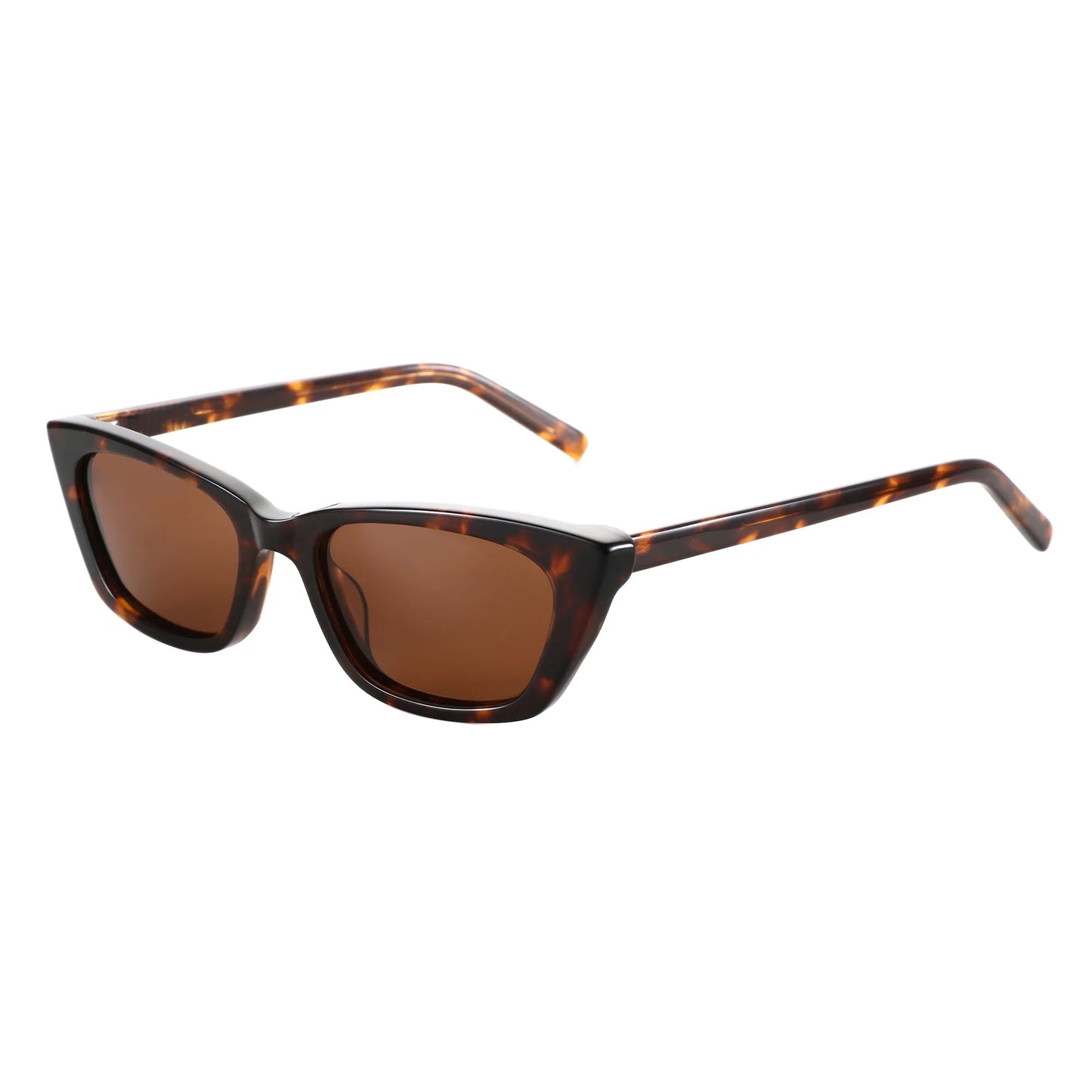Retro Small Cat Eye Polarized Sunglasses Handmade Pure Acetate Fashion Ladies Sun Glasses Shade