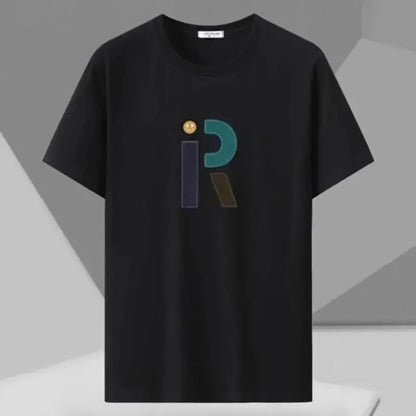 Men T-shirt Printed Tee Plus Size 110-180kg 5XL 6XL 7XL Black T Shirts Round Neck Short Sleeve Oversized Tops Big Size Clothing