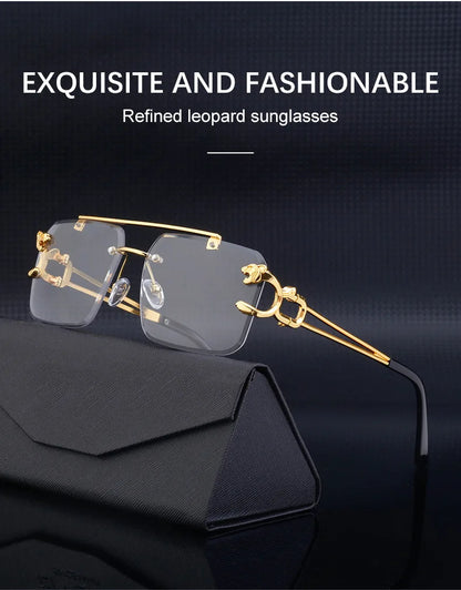 New Retro Rimless Sunglasses For Men Steampunk Sunglasses Women Punk Fashion Glasses Vintage Shades Gafas De Sol Sonnenbrill Sun