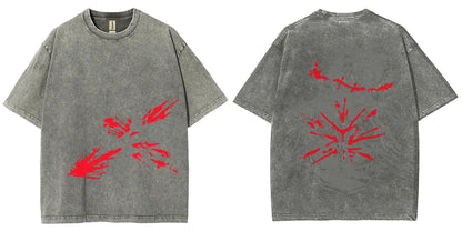 Japan Anime Jujutsu Kaisen Choso Cool Graphic T-shirt Men Casual Manga Tshirts Washed Vintage T Shirt Harajuku Male Cotton Tops
