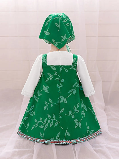 Lolita Plaid Cute Bears Baby Girls Dress Toddler 1st Birthday Party Princess Dress for Baby Maid Wedding Bridesmaid Kids Clothes