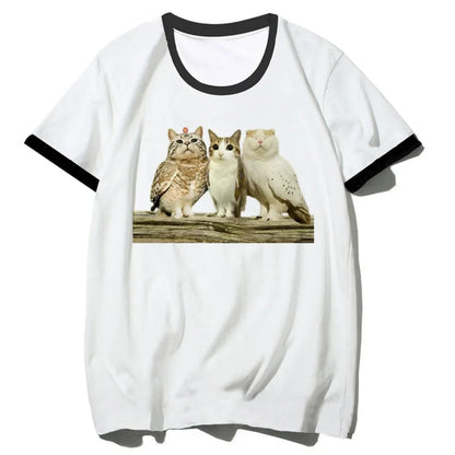 Meowl t-shirt girl 2000s Digital Retro korean clothes Classic Gothic shirt 2000s hip hop Graphic Grunge Pop Culture aesthetic
