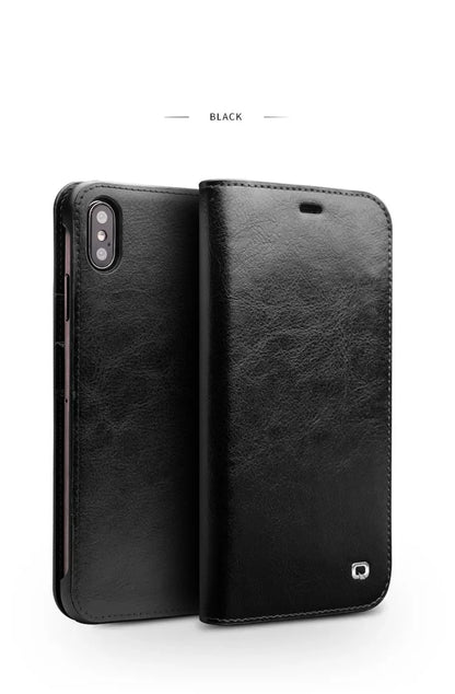 Luxury Thin Case for iPhone15 14 13 12 11 Pro Max Mini Genuine Leather Fashion Cover for XR XS Max 7 8 14 Plus Card Slot