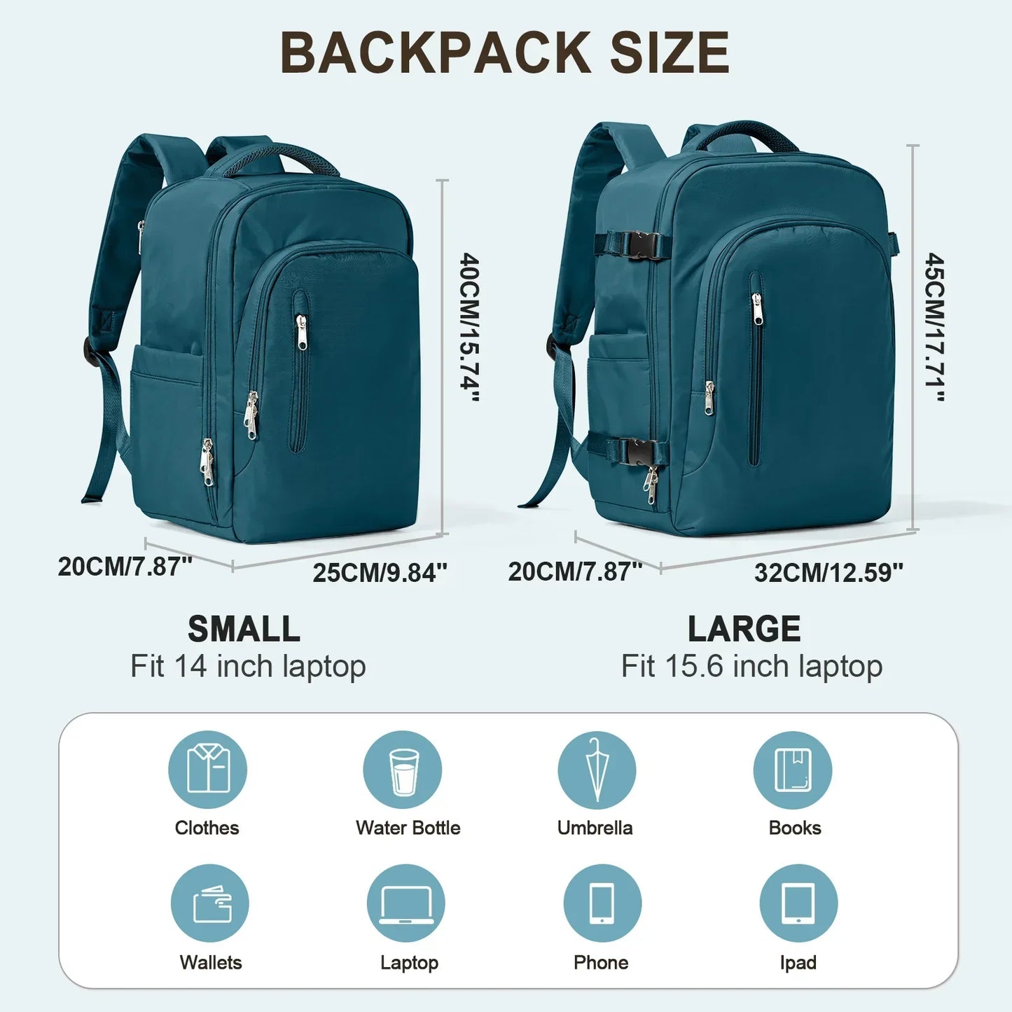 Laptop Bag Travel Backpack for Women Large Capacity Easyjet Carry-Ons 45x36x20 Backpack Ryanair 40x20x25, Men's Cabin Backpack