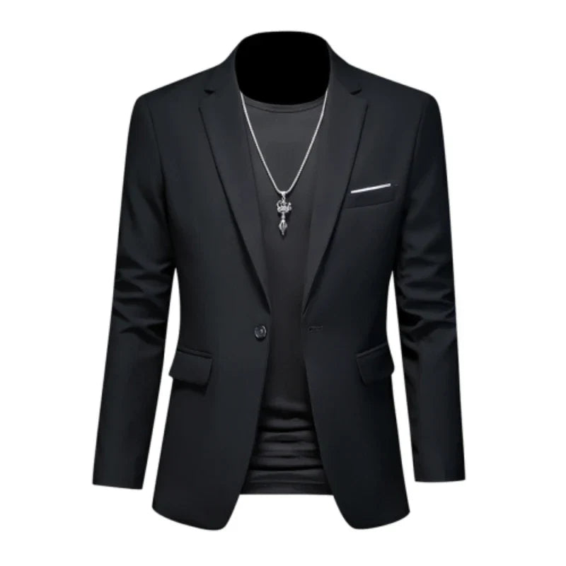 15-color boutique fashion suit 6XL men's slim groom wedding suit jacket business office suit casual solid color suit jacket