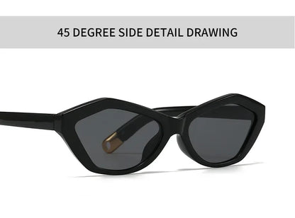 Fashion UV400 Cat Eye Sunglasses for Women Outdoor Stylish Retro Eyewear with Unique Temple Design Sun Glasses Gafas De Sol