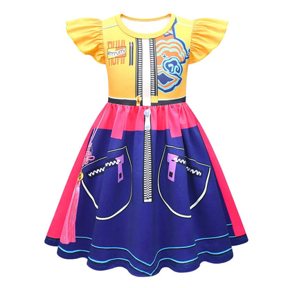 Popular Movie Hallyu Girl Group Black And White Girl Dress With Sequin Print, Party Role-Playing Costume