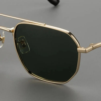 Top Quality Pure Titanium Pilot Polarized Sunglasses Men Outdoor Driving Night Vision Shades Anti-Glare Fishing UV400