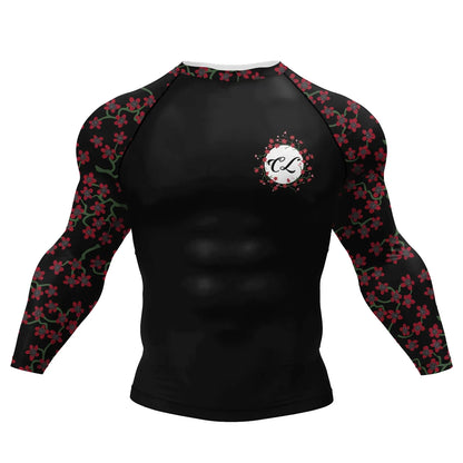 Polyester Sublimation High Elastic Bjj Rash Guard No Gi MMA  Jiu Jitsu Fighting Grappling Compression Shirt OEM Gym Fitness Tops