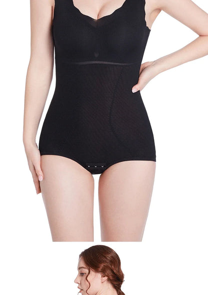 Warm Shapewear Bodysuit Women Winter Thick Thermal Abdominal Compression Body Shaper Bodysuit with bras