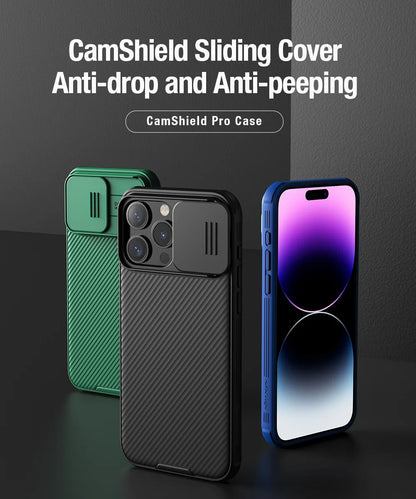 For iPhone 17 Pro Max 16 Pro Max 15 Pro 14 Series with Slide Camera Protector phone Cover  for iPhone 16 Pro 15 Plus