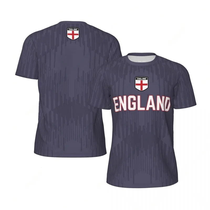 England Football Tshirt Men Quick Dry 3d Printed T Shirts Summer Sports Running Badminton Tee Shirt Loose Short Sleeves Top