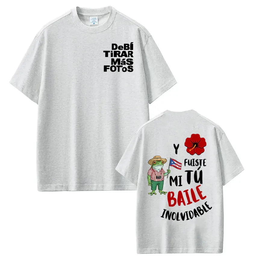 Rapper Bad Bunny Tour 2026 Graphics T-Shirt Men Women Vintage T Shirts Short-sleeved 100% Cotton Hip-hop Aesthetics T-shirts
