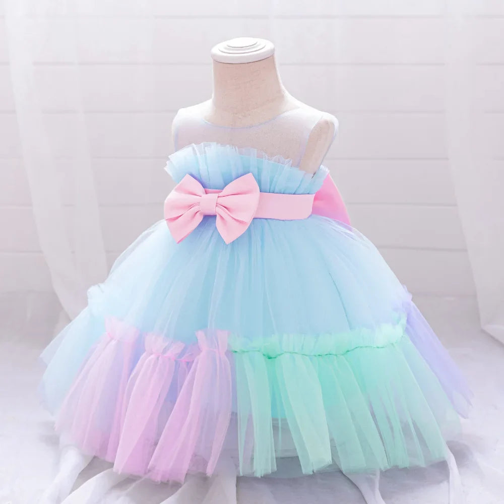 Leopard Princess Party Baby Girl Dress Toddler Tulle Wedding Bridesmaid Evening Dresses for Girls 1st Birthday Prom Tutu Costume