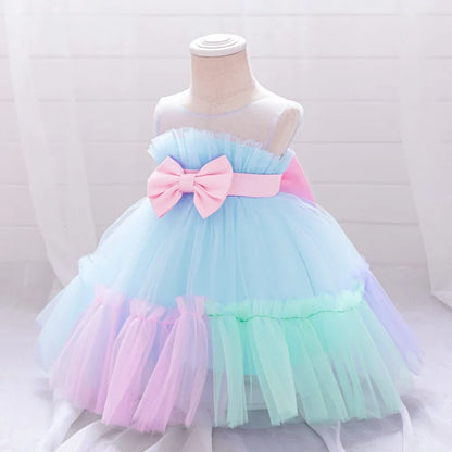 Leopard Princess Party Baby Girl Dress Toddler Tulle Wedding Bridesmaid Evening Dresses for Girls 1st Birthday Prom Tutu Costume