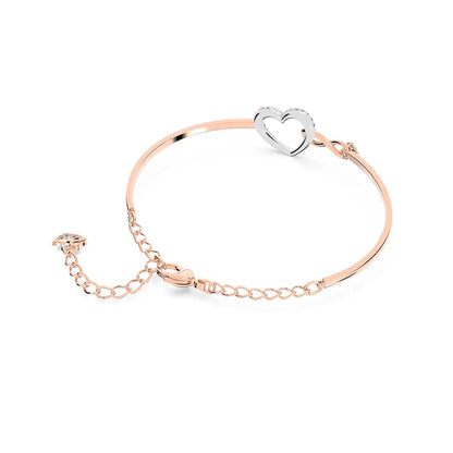 Classic Infinity Symbol Heart Jewelry Set Necklaces and Bracelets Rose Gold Rhodium Tone Finish Clear Crystals Fine Jewelry
