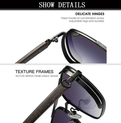 Luxe Sunglasses For Men Wooden Square Sunglasses Women Trendy Vintage Fashion Glasses Retro Trending Gafas De Sol Hombre Lunette