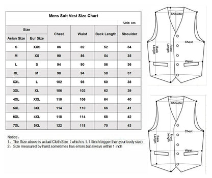 Wine Red Suit Vests for Men Simple Single Breasted High-end Male Waistcoat Slim Fit Formal Business Casual Vest Plus Size 7XL
