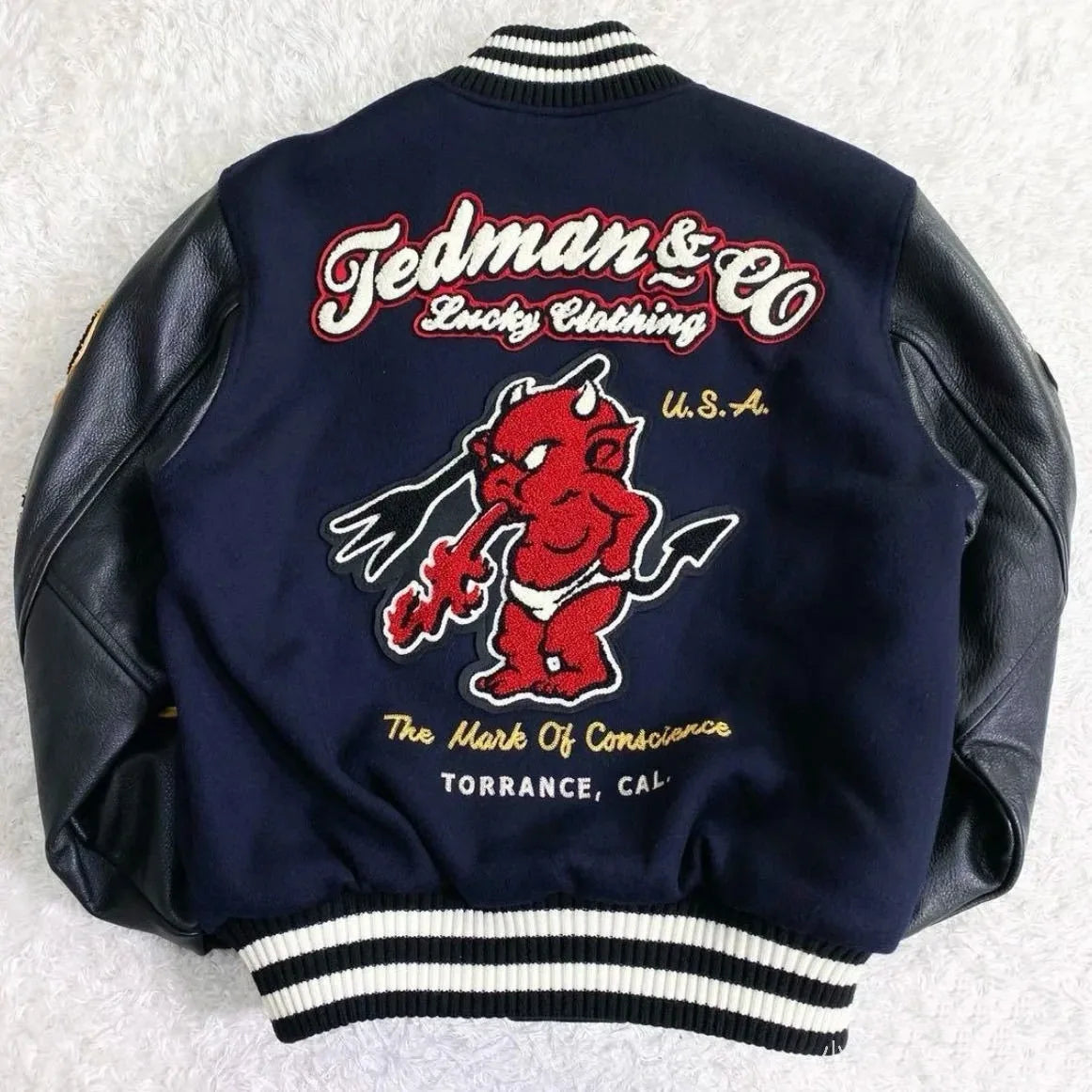 Embroidery Varsity Jacket Men PU Leather Sleeves Oversized Bomber Jackets Women Baseball Coats Streetwear Men Clothing