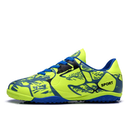 Kids Soccer Shoes Society Long Spikes Futsal Boot Turf Training Sports Football Cleats 2024 New Children Football Studs