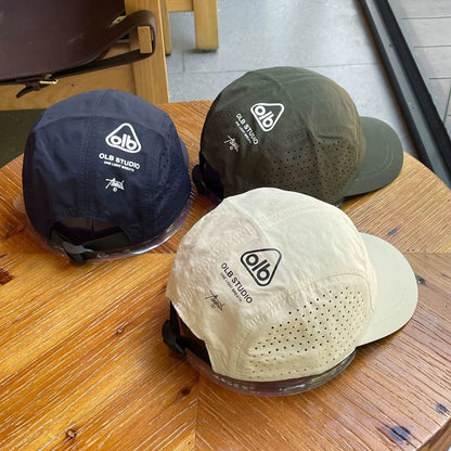 Quick Dry Short Brim Baseball Cap Men Women Lightweight Breathable 5 Panel Hat Outdoor Sports Running Cycling Camp Cap Gorras