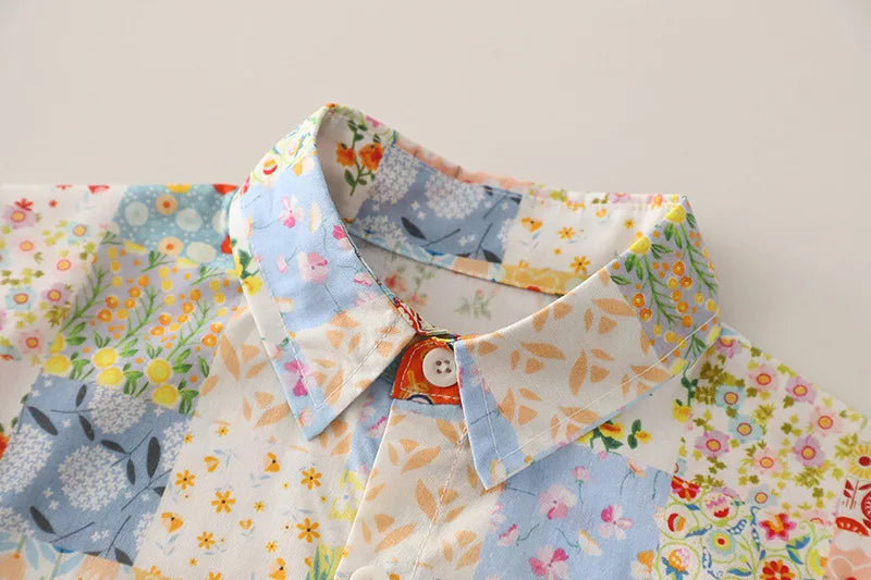 New Children Summer Fashion Baby Boy Clothes Suits Kids Infant Personalized Floral Shirt Shorts 2pcs/Set Toddler Casual Costume
