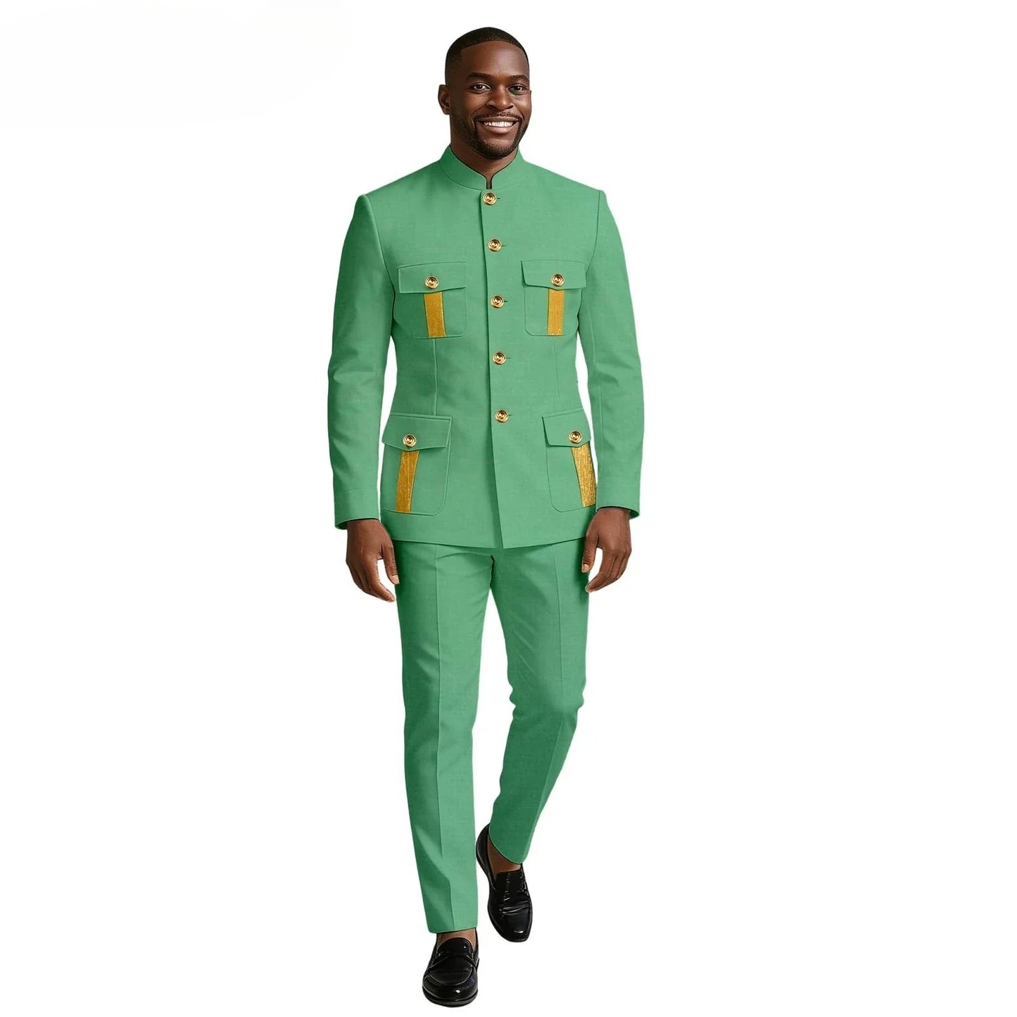 New Men's Suit 2-piece Business Formal Blazer Double-breasted Design Groom Tuxedo for Wedding XS-6XL Outfit