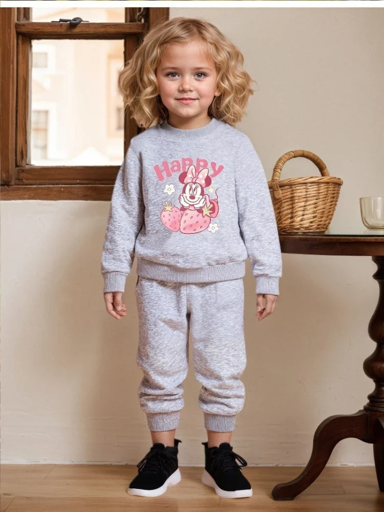 Spring Fall New Style Girls Sweatsuit Tracksuit Kids Casual O Neck Hoodies and Long Pant 2pcs Sets Child Sport Clothing Set
