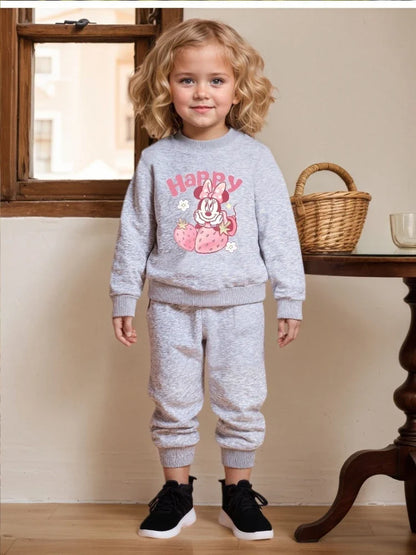 Spring Fall New Style Girls Sweatsuit Tracksuit Kids Casual O Neck Hoodies and Long Pant 2pcs Sets Child Sport Clothing Set