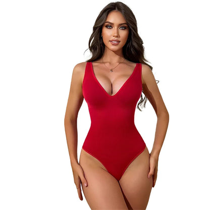 Slimming Underwear Bodysuits Tummy Reducing  Waist Trainer Shapewear Sexy Deep V Halter Top Two Ways To Wear